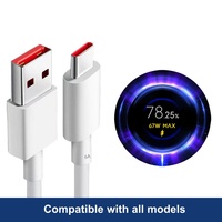 Kabel Data Tipe-C Pengisian Cepat 67W untuk Redmi K40 Pro/K40S/K50/K30 Pro 5A dengan Adaptor 67W