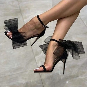 Nouvelles Sandales de Mariage Designer 2025 pour Femme, Grand Nœud Papillon, Chaussures de Soirée Tendance, Escarpins Sexy à Talons Hauts - Product Image 4