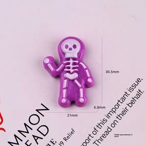 Venta al por mayor Eco-Friendly DIY Halloween Resina Artesanía <span class=keywords><strong>Vampiro</strong></span> Fantasma Calabaza Accesorios Pequeña Horquilla Headwear Ring - Product Image 6