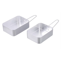 Boîte à repas pliable britannique en aluminium, 2 pièces par ensemble, fabriquée sur mesure