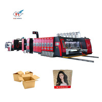 HS-B Auto Kartonnen Kartonnen Doos Print Insteekmap Gluer Maken Machine Kartonnen Verpakking Productielijn