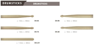 Baqueta de arce/roble/nogal americano (DS-5A), venta al por mayor - Product Image 6