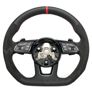 Volante Personalizado de Cuero y Gamuza para <span class=keywords><strong>Audi</strong></span> <span class=keywords><strong>A5</strong></span> S5 A4 S4 <span class=keywords><strong>RS3</strong></span> B9 RS, Volante de Fibra de Carbono - Product Image 1