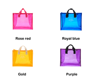Designer Fashion Jelly <strong>Purses</strong> and Bags Women <strong>Pink</strong> Transparent Beach Tote Ladies Waterproof Clear Pvc Tote Bag - Product Image 2