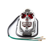 Rear Lamp Skeleton Motorcycle Lighting System Red LED Light Skull Head Shaped Rear Stop Tail Light