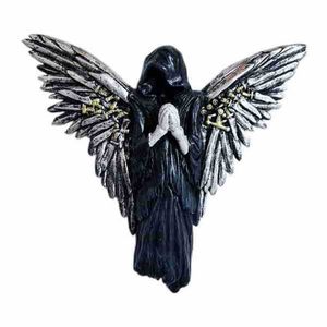Escultura de Resina Estilo Grim Reaper Oscuro Soul Warrior, Decoración de Pared para el Hogar, Accesorio Moderno de Inspiración Gótica - Product Image 5