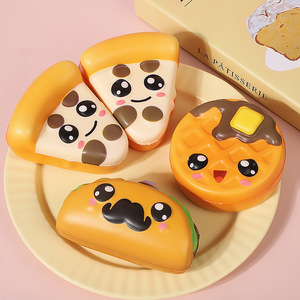 Juguete Antiestrés de PU con Forma de Donut, Pizza Grande de Dibujos Animados, Juguete de Descompresión de Rebote Lento - Product Image 2