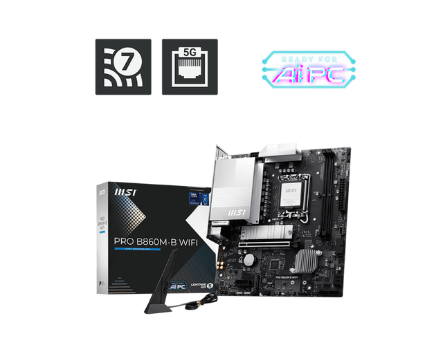 Brand New MS1 PRO B860M-B WIFI Gaming Motherboard LGA 1851 2xDDR5 UDIMM Support Ultra Processor Computer Motherboard