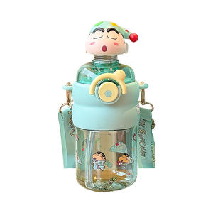 Botella de agua Tritan Zuo Mu Crayon Shin Chan de 500 ml, libre de BPA, con pajita para niños, para uso escolar. - Product Image 2