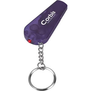 Llavero con silbato y luz LED roja personalizados con logotipo, luz LED roja individual y silbato combinados con anillo de metal para llaves - Product Image 6