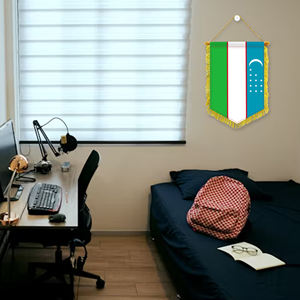 لافتة علم أوزبيستان 20*30 مع شرابات مناسبة لمعرض طريق الحرير الآسيوي المركزي - Product Image 4