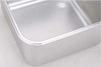 Évier carré en acier inoxydable pour cuisine de restaurant commercial, cuve simple avec robinet, évier industriel SUS 304, fabrication en usine