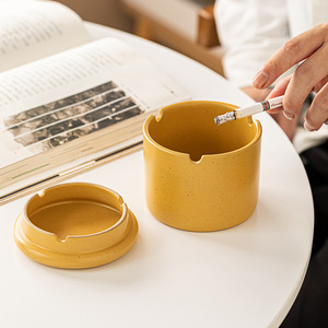 Ceramic <b>Storage</b> <b>Box</b> With Lid <b>Brown</b> For Home Office Hotel Restaurant Use - Product Image 3