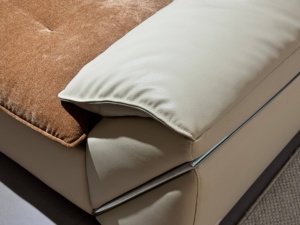 Nordischer Stil <span class=keywords><strong>Sofa</strong></span> Verstellbar L-förmig Überlegene Qualität Chenille-Stoff Plüschweicher Touch Ecksofa für Wohnzimmer - Product Image 5