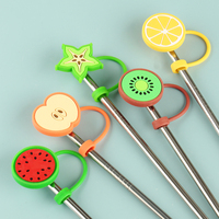 Paille en silicone anti-poussière couvre le capuchon