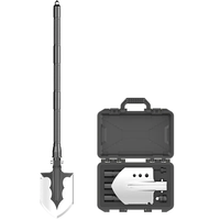 Ensemble de pelle multifonctionnelle d'extérieur pliante, outils de camping de voiture de table, ensemble de pelle de lampe de poche