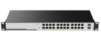Switch PoE Gigabit de 24 Puertos Sin Administración con 2 Puertos SFP de Enlace Ascendente para Cámaras IP, Compatible con Personalización OEM/ODM, Control de Flujo/QoS