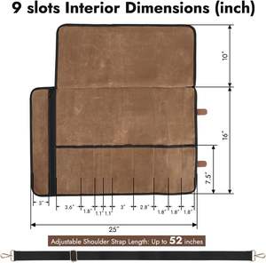 Bolsa de Almacenamiento para Cuchillos de Chef, Muestra Gratis, Bolsa Enrollable de Lona para Cuchillos de Cocina, Bolsa Portátil para Herramientas Manuales, Bolsa para Cuchillos de Chef de Cocina Occidental - Product Image 6