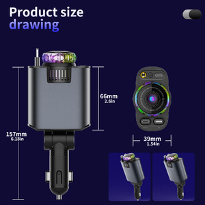 ที่ชาร์จในรถยนต์แบบเร็ว 5 in 1 USB C PD พร้อมเครื่องกระจายกลิ่นหอมและไฟสร้างบรรยากาศรูปดาว - Product Image 2