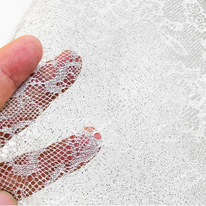 Gacent fabbrica all'ingrosso di lusso francese bianco fiore paillettes a maglia tessuto di pizzo per abito da sposa - Product Image 2