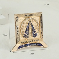 Meilleures ventes transfrontalières, Fourniture d'outre-mer, Décoration intérieure, Artisanat vintage en alliage de zinc, Ornements de bureau et de voiture, Commémoratif Saint Benot