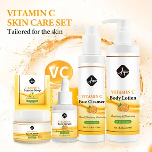 Vitamin C Skin Care Set For Brightening Anti Aging Skin Care Serum Whitening Face Cream