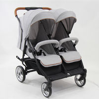 Poussette Double légère compacte pliable côte à côte pour nouveau-né