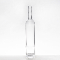 Bouteilles en verre vides de 175 ml, 375 ml, 500 ml pour spiritueux, liqueurs, vodka, whisky, vin avec bouchon