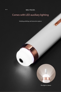 Kit de Mini Lima Eléctrica Portátil para Uñas, Herramienta USB Pequeña para Remover Acrílico, Plástico y Gel con Funciones de Exfoliación - Product Image 3