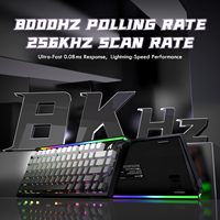 Teclado Mecánico para Juegos ATTACK SHARK R85 HE con Efecto Hall, Cableado, Latencia de 0.08ms, Actuación Ajustable para Esports
