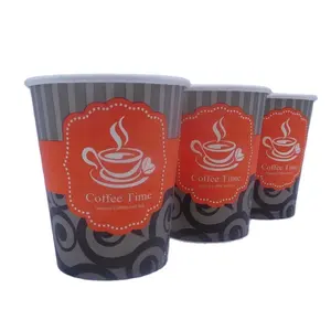 Disposable Customized Printed Paper Cup Suppliers Paper Coffee Cups To Go Drink Carrier