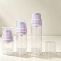 Flacon pulvérisateur cylindrique transparent sans air, atomiseur en plastique vide multi-tailles pour toner, brume, cosmétiques de voyage et soins de la peau (vente en gros)