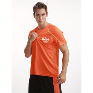 T-shirts de gym pour hommes vente en gros T-shirts confortables à col rond et coupe athlétique pour hommes - Product Image 5
