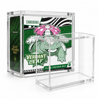 Boîte de rangement en acrylique pour cartes de jeu de collection, boîte d'entraînement Elite, couvercle magnétique, étui de présentation protégé contre les UV pour lot de boosters