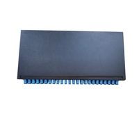 482*200*45mm dengan SC Duplex adapter 1U 24 Port 48 Core Rack Type Optical Patch Panel