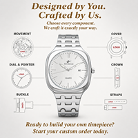 Montre à quartz minimaliste RICECGO, faible MOQ, OEM, montre homme, cadran carré, bracelet en acier inoxydable.
