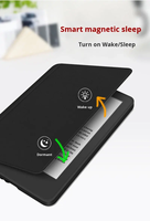 Étui détachable en similicuir AilesTecca pour Kindle Paperwhite 6/5/4/3 avec fermeture magnétique, dos transparent et protection automatique veille/réveil