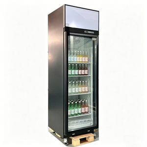 Refrigerador Vertical de Acero Inoxidable con Puerta de Vidrio Simple y Compresor Superior para Uso en Tiendas y Supermercados - Product Image 4