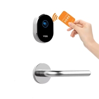 Cerradura Inteligente de Acero Inoxidable YGS, Cerradura Electrónica Digital con Tarjeta RFID para Hotel, con Sistema de Software de Gestión