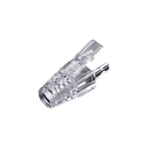 RJ45 le réseau Cat5e Cat6 rj45 relient la tête en cristal transparente universelle de PC de bottes