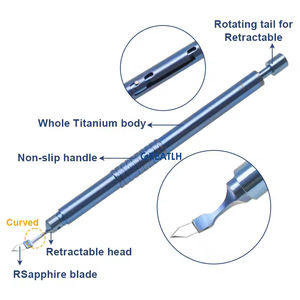 Ferramentas Cirúrgicas Oftálmicas Lâmina de Titânio para Córnea Lâminas de Safira Facas Lâminas Cirúrgicas - Product Image 2