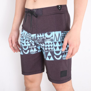 Shorts de Baño para Hombre, Azules con Estampado Floral, Secado Rápido, Cintura Media con Cordón Ajustable, Estilo Casual, Sublimados - Product Image 3