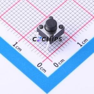 TSD001B05526A Tactile Switch Through hole Component (THT)-4P,6x6mm Switch Round Button 2.6N Through Hole 6mm - Product Image 1