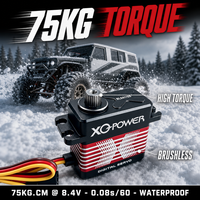 Voiture RC à l'échelle 1/5, 4x4, servo XQ-POWER XQ-BLS8175D, couple élevé de 75 kg, étanche, engrenages en aluminium CNC et acier inoxydable, 8,4 V, OEM