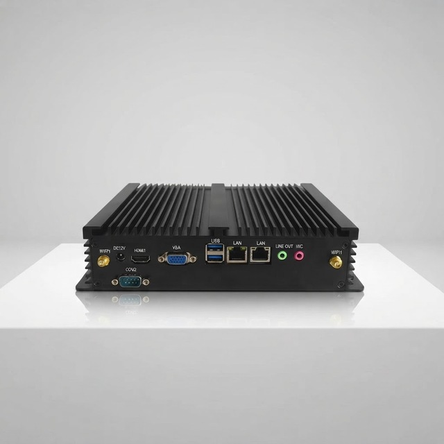 Intel N100 Fanless Industrial Mini PC  DC 12V  Intel I226-V 2.5GbE LAN M.2 2280 NVME SATA3.0 Fanless Mini Pc