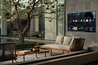 HUSHIDA 1000 Nits 86 Zoll Outdoor-TV Sonnenlichttauglicher LCD Digital Smart TV 4K UHD Wasserdichter Fernseher mit Sprachassistent-Fernbedienung