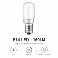 Ampoule LED à économie d'énergie en céramique plastique SMD2835, AC220-240V, 2W, 160LM, Ra>80, RC, culot E14, usage résidentiel