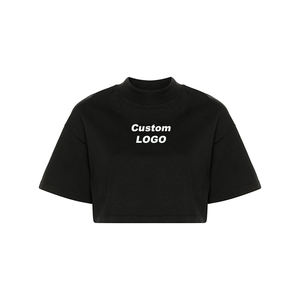 Camiseta de hombre de algodón 100% de alto gramaje, de punto, con letras desgastadas, oversize, corta, con hombros caídos, corte cuadrado, cuello grueso, casual - Product Image 1