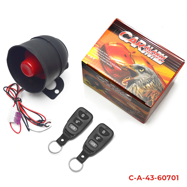 Car Alarm System 12V One Way Vehicle Burglar Alarm Security Protection With 2 Remote Control Auto Burglar for Car Motorcycle