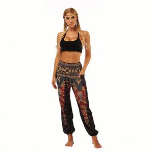 Pantalons de yoga pour femmes imprimés numériquement en gros, pantalons de yoga Harem indiens amples en vrac - Product Image 4